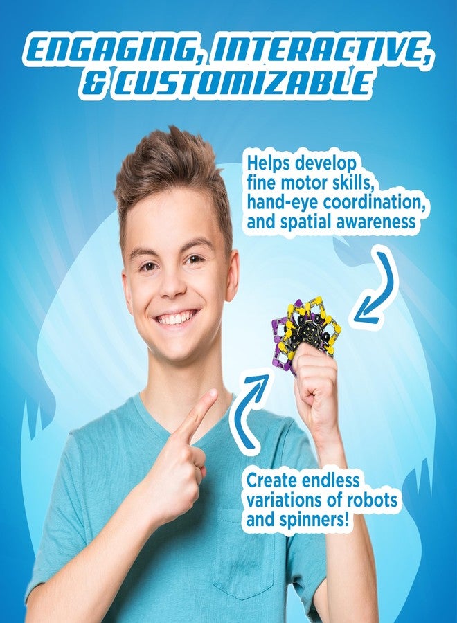 Stomp Rocket Robo Spinner, Transformable Fidget Spinner, 4-Pack - Transformer Robot Fidget Toy for Kids - Cool Sensory Gadgets - Spinning STEM Gifts & Party Favors for Boys, Girls, Teens & Adults - Image 4